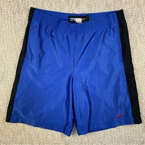 vintage nike basketball shorts y2k men’s large blue baggy drawstring athletic